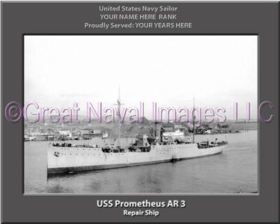 USS Prometheus AR 3 Personalized Navy Ship Photo