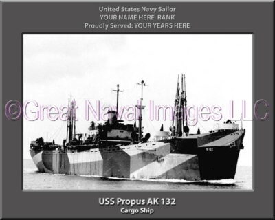 USS Propus AK 132 Personalized Navy Ship Photo