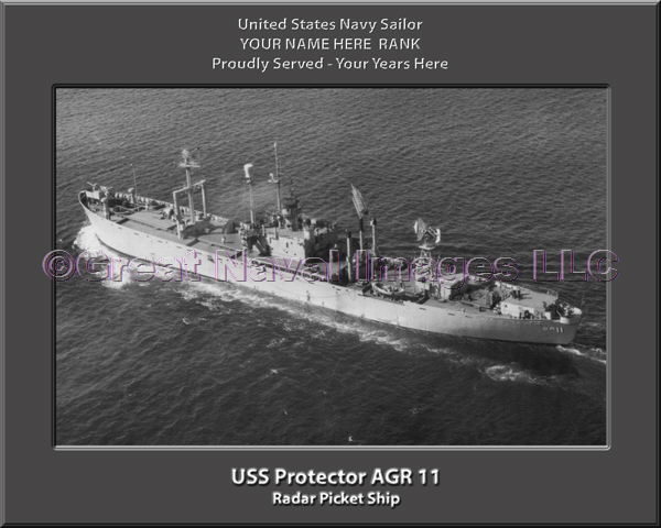 USS Protector AGR 11 Personalized Navy Ship Photo