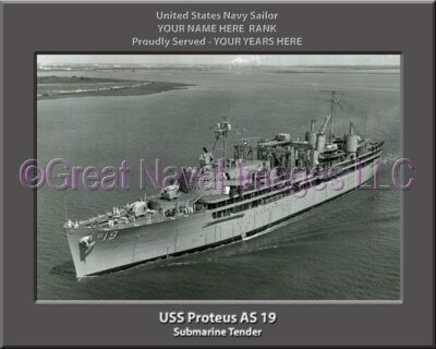 USS Proteus AS 19 Personalized Navy Ship Photo