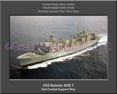 USS Rainier AOE 7 Personalized Navy Ship Photo