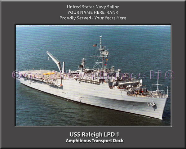 USS Raleigh LPD 1 Personalized Navy Ship Photo