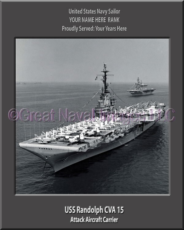 USS Randolph CVA 15 Personalized Photo on Canvas