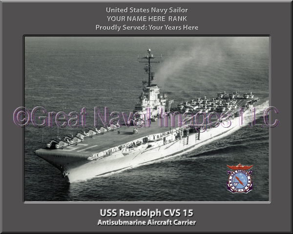 USS Randolph CVS 15 Personalized Photo on Canvas