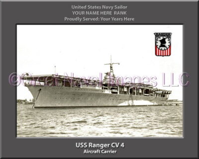 USS Ranger CV 4 Personalized Photo on Canvas