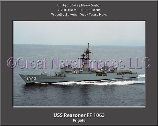 USS Reasoner FF 1063 Personalized Ship Photo on Canvas