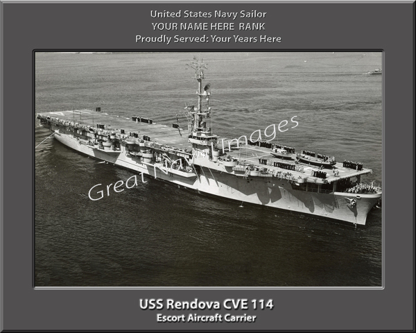 USS Rendova CVE 114 Personalized Navy Ship Photo