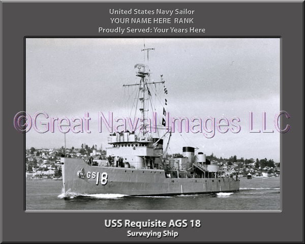USS Requisite AGS 18 Personalized Navy Ship Photo