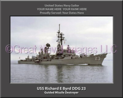 USS Richard E Byrd DDG 23 Personalized Navy Ship Photo