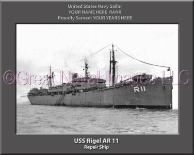 USS Rigel AR 11 Personalized Navy Ship Photo