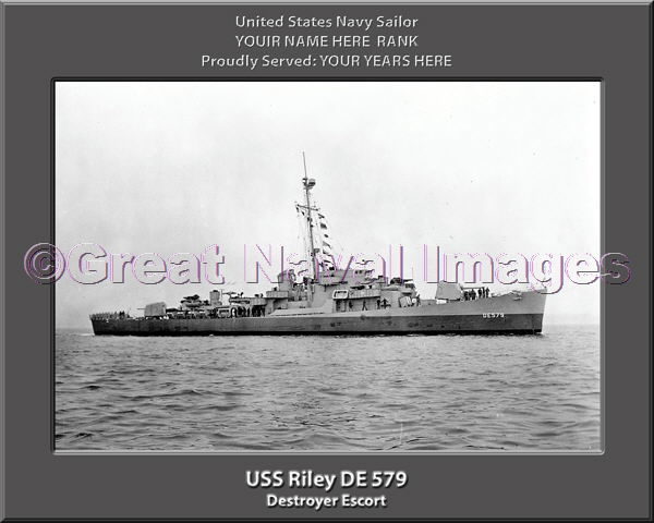 USS Riley DE 579 Personalized Navy Ship Photo