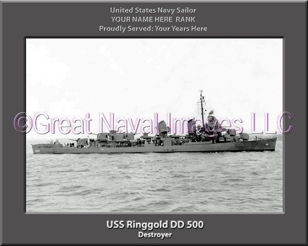 USS Ringgold DD 500 Personalized Navy Ship Photo