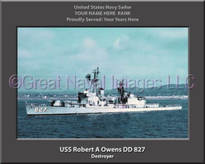 USS Robert A Owens DD 82 Personalized Navy Ship Photo7
