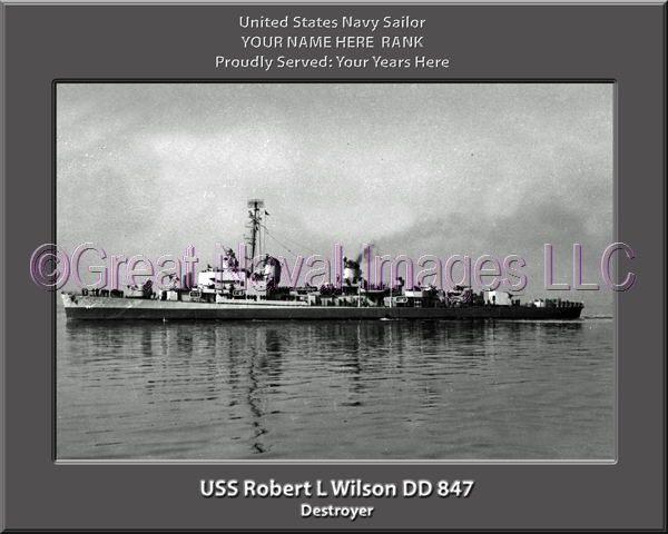 USS Robert L Wilson DD 847 Personalized Navy Ship Photo