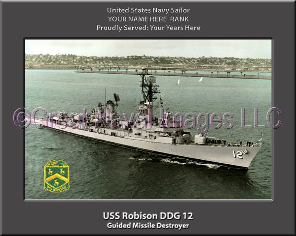 USS Harrison DD 573 Personalized Canvas Ship Photo Print Navy Veteran Gift