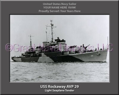 USS Rockaway AVP 20 Personalized Navy Ship Photo