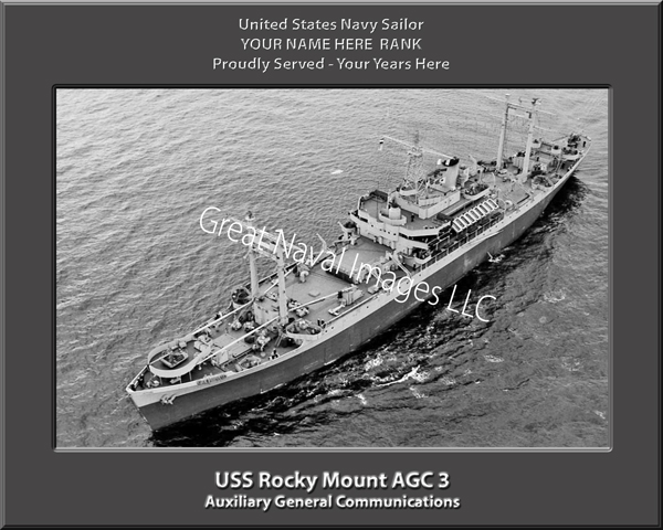 USS Rocky Mount AGC 3 Personalized Navy Ship Photo