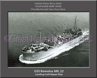 USS Romulus ARL 22 Personalized Navy Ship Photo