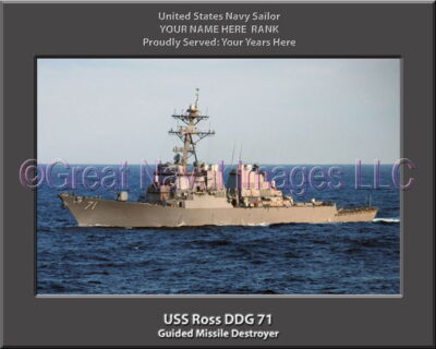 USS Ross DDG 71 Personalized Navy Ship Photo