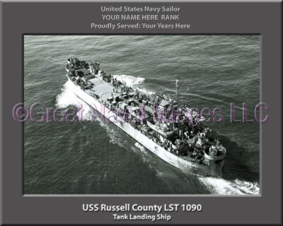 USS Russell County LST 1090 Personalized Navy Ship Photo