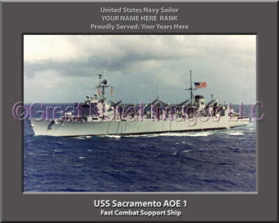 USS Sacramento AOE 1 Personalized Navy Ship Photo