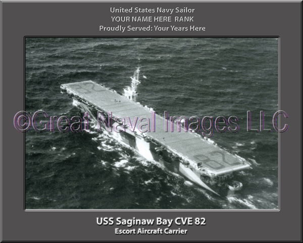 USS Saginaw Bay CVE 82 Personalized Photo on Canvas