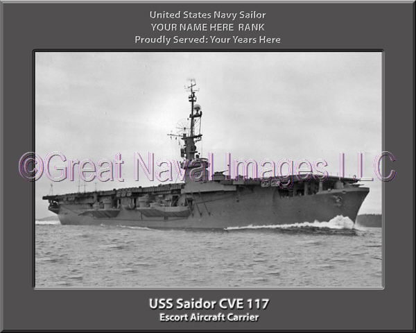 USS Saidor CVE 117 Personalized Photo on Canvas