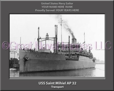 USS Saint Mihiel AP 32 Personalized Navy Ship Photo
