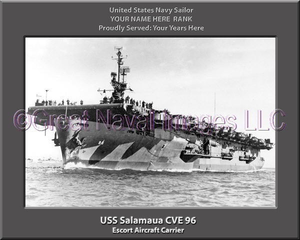 USS Salamaua CVE 96 Personalized Photo on Canvas
