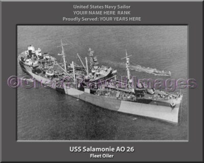 USS Salamonie AO 26 Personalized Navy Ship Photo