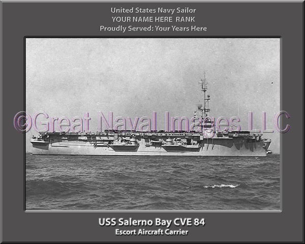 USS Salerno Bay CVE 110 Personalized Photo on Canvas