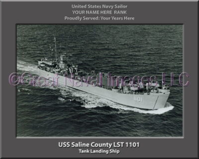 USS Saline County LST 1101 Personalized Navy Ship Photo