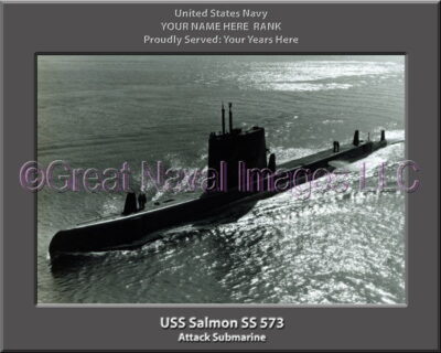 USS Salmon SS 573 Personalized Photo on Canvas