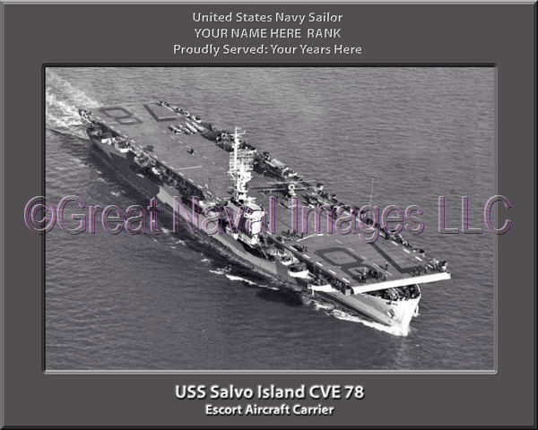 USS Salvo Island CVE 78 Personalized Photo on Canvas