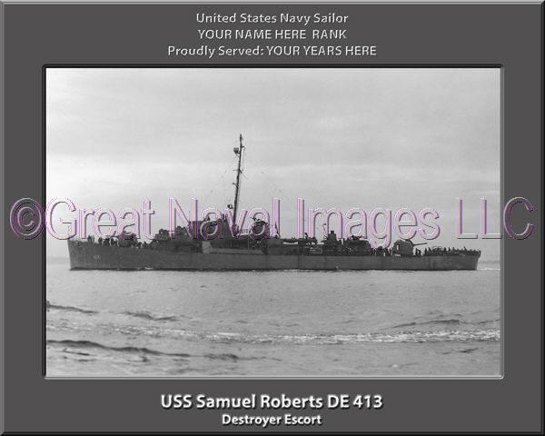 USS Samuel B Roberts DE 413 Personalized Navy Ship Photo