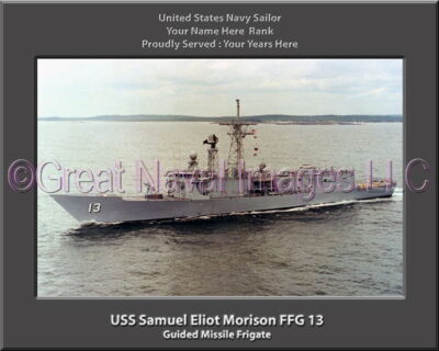 USS Samuel Eliot Morison FFG 13 Personalized Ship Photo on Canvas