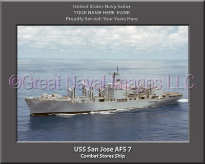 USS San Jose AFS 7 Personalized Navy Ship Photo