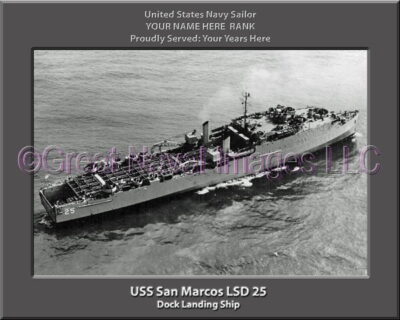 USS San Marcos LSD 25 Personalized Navy Ship Photo
