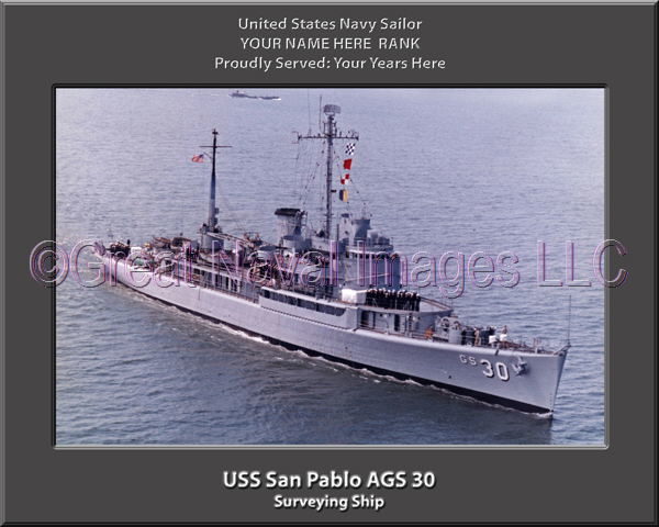 USS San Pablo AGS 30 Personalized Navy Ship Photo