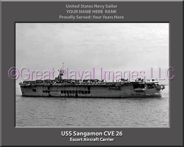 USS Sangamon CVE 26 Personalized Photo on Canvas