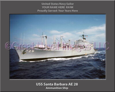USS Santa Barbara AE 28 Personalized Navy Ship Photo