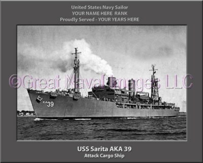USS Sarita AKA 39 Personalized Navy Ship Photo