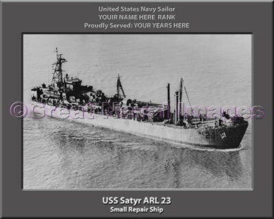 USS Satyr ARL 23 Personalized Navy Ship Photo