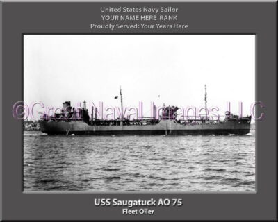 USS Saugatuck AO 75 Personalized Navy Ship Photo
