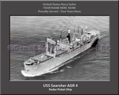 USS Searcher AGR 4 Personalized Navy Ship Photo