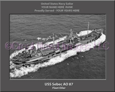 USS Sebec AO 87 Personalized Navy Ship Photo
