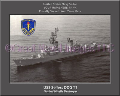 USS Sellers DDG 11 Personalized Navy Ship Photo