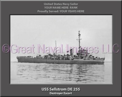 USS Sellstrom DE 255 Personalized Navy Ship Photo