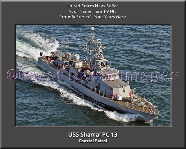 USS Shamal PC 13 Personalized Photo on Canvas