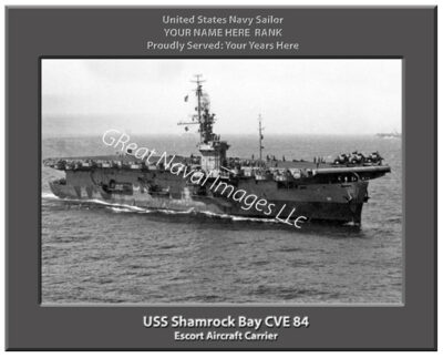 USS Shamrock Bay CVE 84 Personalized Navy Ship Photo